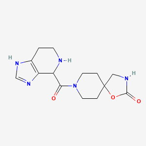 molecular formula C14H19N5O3 B5548969 8-(4,5,6,7-tetrahydro-1H-imidazo[4,5-c]pyridin-4-ylcarbonyl)-1-oxa-3,8-diazaspiro[4.5]decan-2-one dihydrochloride 