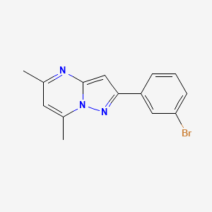 molecular formula C14H12BrN3 B5548991 2-(3-bromophenyl)-5,7-dimethylpyrazolo[1,5-a]pyrimidine CAS No. 296244-20-7