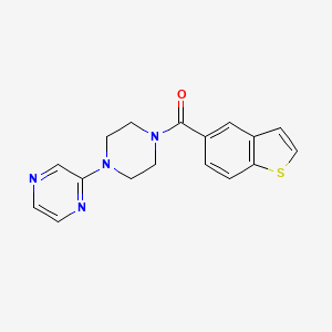 molecular formula C17H16N4OS B5549020 2-[4-(1-benzothien-5-ylcarbonyl)-1-piperazinyl]pyrazine 