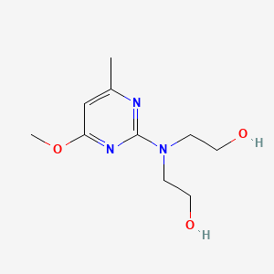molecular formula C10H17N3O3 B5549040 2,2'-[(4-methoxy-6-methyl-2-pyrimidinyl)imino]diethanol 