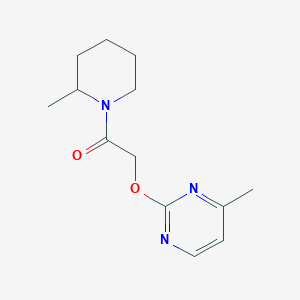 molecular formula C13H19N3O2 B5549056 4-甲基-2-[2-(2-甲基-1-哌啶基)-2-氧代乙氧基]嘧啶 