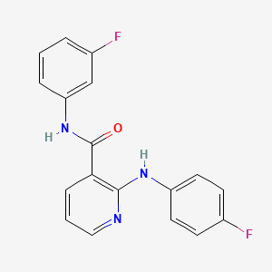 molecular formula C18H13F2N3O B5549062 N-(3-fluorophenyl)-2-[(4-fluorophenyl)amino]nicotinamide 