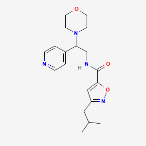 molecular formula C19H26N4O3 B5549090 3-isobutyl-N-[2-(4-morpholinyl)-2-(4-pyridinyl)ethyl]-5-isoxazolecarboxamide 