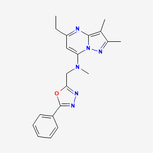 5-ethyl-N,2,3-trimethyl-N-[(5-phenyl-1,3,4-oxadiazol-2-yl)methyl]pyrazolo[1,5-a]pyrimidin-7-amine