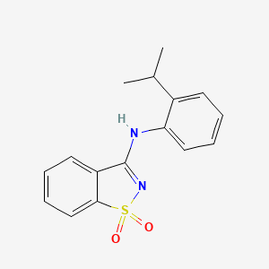 molecular formula C16H16N2O2S B5549113 N-(2-isopropylphenyl)-1,2-benzisothiazol-3-amine 1,1-dioxide 