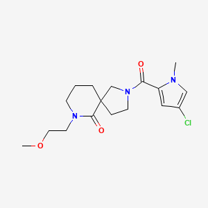 molecular formula C17H24ClN3O3 B5549128 2-[(4-chloro-1-methyl-1H-pyrrol-2-yl)carbonyl]-7-(2-methoxyethyl)-2,7-diazaspiro[4.5]decan-6-one 
