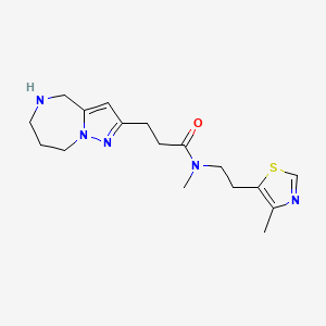 N-methyl-N-[2-(4-methyl-1,3-thiazol-5-yl)ethyl]-3-(5,6,7,8-tetrahydro-4H-pyrazolo[1,5-a][1,4]diazepin-2-yl)propanamide hydrochloride