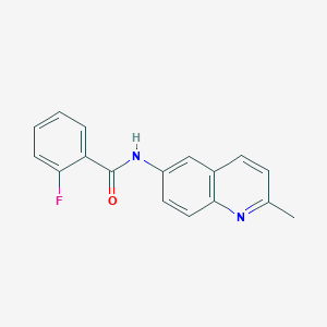 molecular formula C17H13FN2O B5549134 2-fluoro-N-(2-methyl-6-quinolinyl)benzamide 