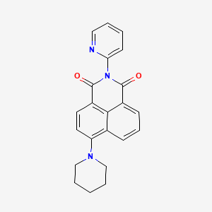 molecular formula C22H19N3O2 B5549150 6-(1-piperidinyl)-2-(2-pyridinyl)-1H-benzo[de]isoquinoline-1,3(2H)-dione 