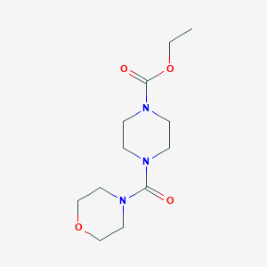 molecular formula C12H21N3O4 B5549162 ethyl 4-(4-morpholinylcarbonyl)-1-piperazinecarboxylate 
