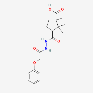 molecular formula C18H24N2O5 B5549171 1,2,2-三甲基-3-{[2-(苯氧基乙酰)肼基]羰基}环戊烷羧酸 
