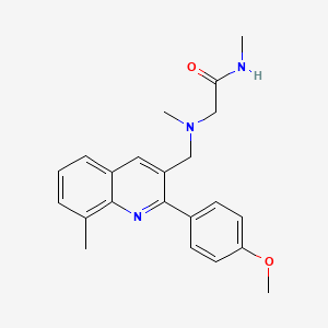 molecular formula C22H25N3O2 B5549199 N~2~-{[2-(4-methoxyphenyl)-8-methyl-3-quinolinyl]methyl}-N~1~,N~2~-dimethylglycinamide 