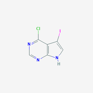 molecular formula C6H3ClIN3 B055492 4-chloro-5-iodo-7H-pyrrolo[2,3-d]pyrimidine CAS No. 123148-78-7