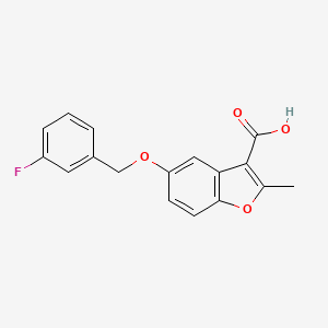 5-[(3-fluorobenzyl)oxy]-2-methyl-1-benzofuran-3-carboxylic acid
