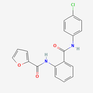 molecular formula C18H13ClN2O3 B5549262 N-(2-{[(4-chlorophenyl)amino]carbonyl}phenyl)-2-furamide 