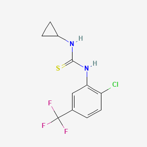 molecular formula C11H10ClF3N2S B5549291 N-[2-chloro-5-(trifluoromethyl)phenyl]-N'-cyclopropylthiourea 