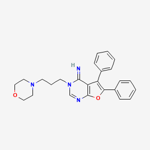 molecular formula C25H26N4O2 B5549361 3-[3-(4-morpholinyl)propyl]-5,6-diphenylfuro[2,3-d]pyrimidin-4(3H)-imine 