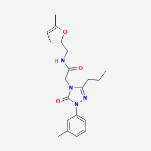 N-[(5-methyl-2-furyl)methyl]-2-[1-(3-methylphenyl)-5-oxo-3-propyl-1,5-dihydro-4H-1,2,4-triazol-4-yl]acetamide