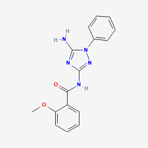 molecular formula C16H15N5O2 B5549375 N-(5-amino-1-phenyl-1H-1,2,4-triazol-3-yl)-2-methoxybenzamide 