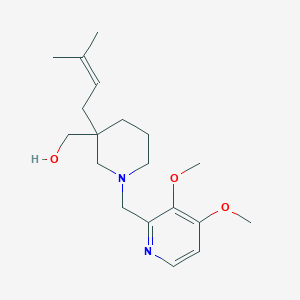 [1-[(3,4-dimethoxypyridin-2-yl)methyl]-3-(3-methylbut-2-en-1-yl)piperidin-3-yl]methanol