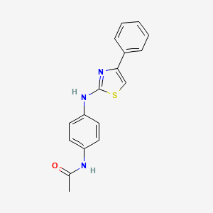 molecular formula C17H15N3OS B5549389 N-{4-[(4-phenyl-1,3-thiazol-2-yl)amino]phenyl}acetamide 