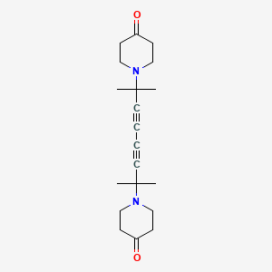 molecular formula C20H28N2O2 B5549390 1,1'-(2,7-dimethyl-3,5-octadiyne-2,7-diyl)di(4-piperidinone) 