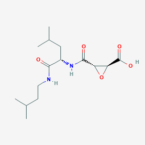 molecular formula C15H26N2O5 B554940 N-(N-(3-羧氧代环氧乙烷-2-羰基)亮氨酰)异戊胺 CAS No. 76684-89-4