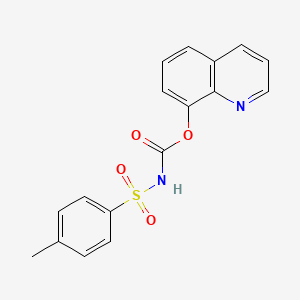 molecular formula C17H14N2O4S B5549410 8-quinolinyl [(4-methylphenyl)sulfonyl]carbamate 