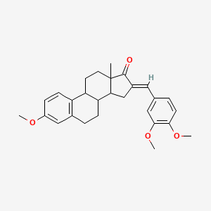 molecular formula C28H32O4 B5549415 16-(3,4-二甲氧基亚苄基)-3-甲氧基雌三烯-1,3,5(10)-酮 