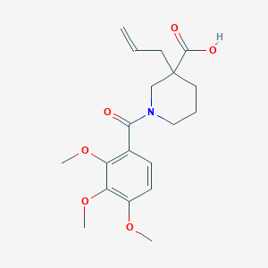 molecular formula C19H25NO6 B5549425 3-allyl-1-(2,3,4-trimethoxybenzoyl)piperidine-3-carboxylic acid 