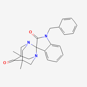 molecular formula C24H25N3O2 B5549467 1'-benzyl-5,7-dimethyl-6H-spiro[1,3-diazatricyclo[3.3.1.1~3,7~]decane-2,3'-indole]-2',6(1'H)-dione 