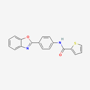 molecular formula C18H12N2O2S B5549470 N-[4-(1,3-benzoxazol-2-yl)phenyl]-2-thiophenecarboxamide 