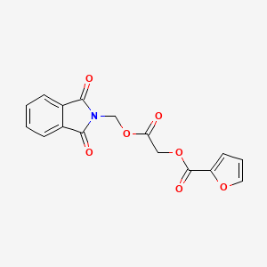 molecular formula C16H11NO7 B5549516 2-[(1,3-dioxo-1,3-dihydro-2H-isoindol-2-yl)methoxy]-2-oxoethyl 2-furoate 