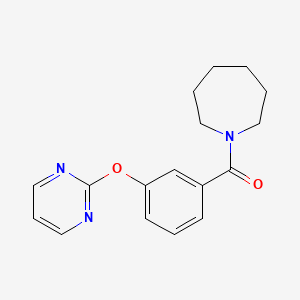 molecular formula C17H19N3O2 B5549530 1-[3-(2-pyrimidinyloxy)benzoyl]azepane 