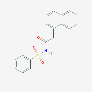 molecular formula C20H19NO3S B5549548 N-[(2,5-二甲苯基)磺酰基]-2-(1-萘基)乙酰胺 