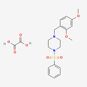 molecular formula C21H26N2O8S B5549586 1-(2,4-dimethoxybenzyl)-4-(phenylsulfonyl)piperazine oxalate 