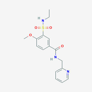 3-[(ethylamino)sulfonyl]-4-methoxy-N-(2-pyridinylmethyl)benzamide