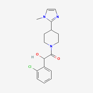 molecular formula C17H20ClN3O2 B5549613 1-(2-chlorophenyl)-2-[4-(1-methyl-1H-imidazol-2-yl)-1-piperidinyl]-2-oxoethanol 