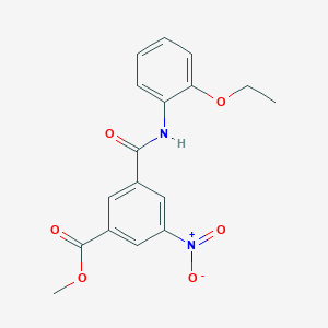 molecular formula C17H16N2O6 B5549627 methyl 3-{[(2-ethoxyphenyl)amino]carbonyl}-5-nitrobenzoate 