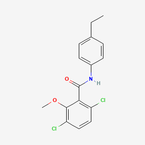 molecular formula C16H15Cl2NO2 B5549677 3,6-dichloro-N-(4-ethylphenyl)-2-methoxybenzamide 