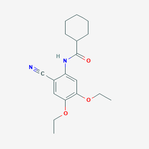 molecular formula C18H24N2O3 B5549692 N-(2-cyano-4,5-diethoxyphenyl)cyclohexanecarboxamide 