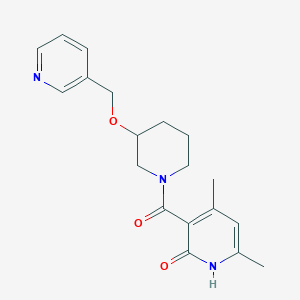 molecular formula C19H23N3O3 B5549792 4,6-dimethyl-3-{[3-(3-pyridinylmethoxy)-1-piperidinyl]carbonyl}-2(1H)-pyridinone 