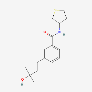 molecular formula C16H23NO2S B5549797 3-(3-hydroxy-3-methylbutyl)-N-(tetrahydro-3-thienyl)benzamide 