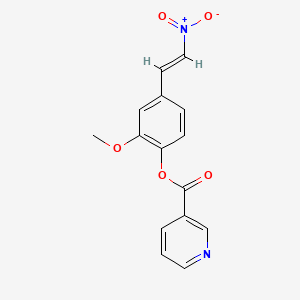 molecular formula C15H12N2O5 B5549837 2-methoxy-4-(2-nitrovinyl)phenyl nicotinate 