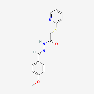 molecular formula C15H15N3O2S B5549840 N'-(4-methoxybenzylidene)-2-(2-pyridinylthio)acetohydrazide 