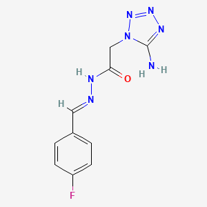molecular formula C10H10FN7O B5549863 2-(5-amino-1H-tetrazol-1-yl)-N'-(4-fluorobenzylidene)acetohydrazide 