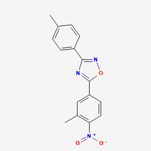 molecular formula C16H13N3O3 B5549885 5-(3-methyl-4-nitrophenyl)-3-(4-methylphenyl)-1,2,4-oxadiazole 