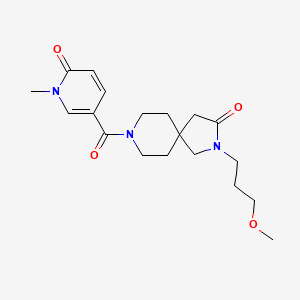 molecular formula C19H27N3O4 B5549892 2-(3-甲氧基丙基)-8-[(1-甲基-6-氧代-1,6-二氢-3-吡啶基)羰基]-2,8-二氮杂螺[4.5]癸-3-酮 