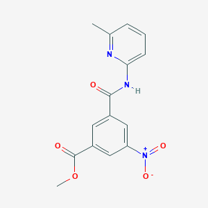 molecular formula C15H13N3O5 B5549898 methyl 3-{[(6-methyl-2-pyridinyl)amino]carbonyl}-5-nitrobenzoate 