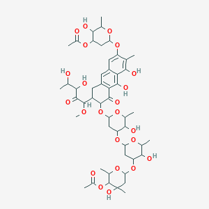 molecular formula C50H70O23 B055499 Dechromose-A chrommycin A3 CAS No. 120381-88-6